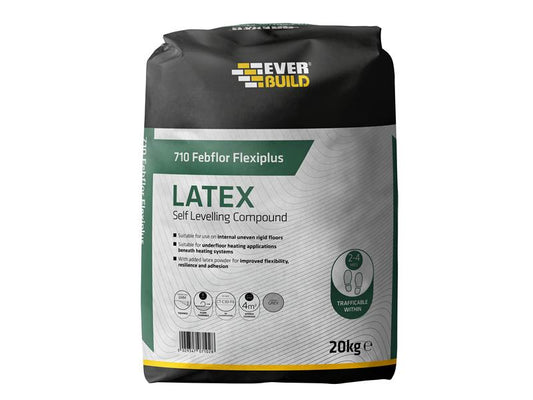 Everbuild Sika 710 Febflor Flexiplus Latex Grey 20kg EVBSLPLUS20
