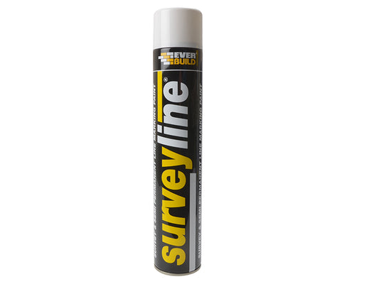 Everbuild Sika Survey Line® Marker Spray White 700ml EVBSURVEYWH