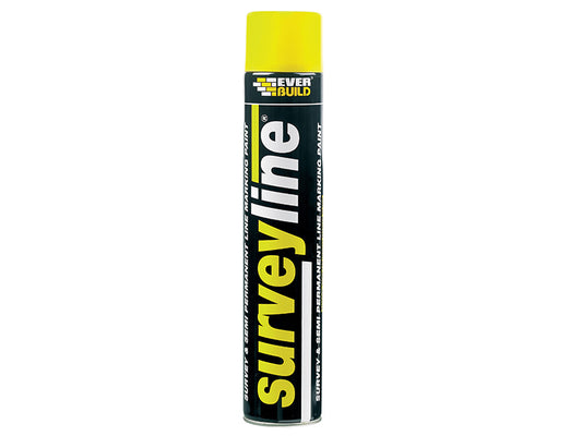Everbuild Sika Survey Line® Marker Spray Yellow 700ml EVBSURVEYYE
