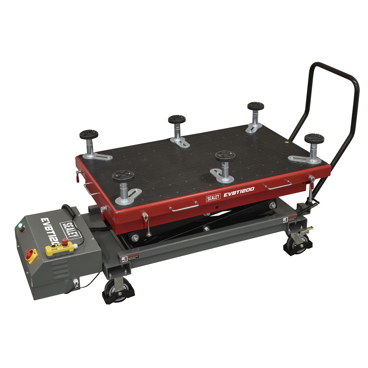 Sealey Electric Vehicle Hydraulic Battery Lift Platform Truck 1200kg EVBT1200