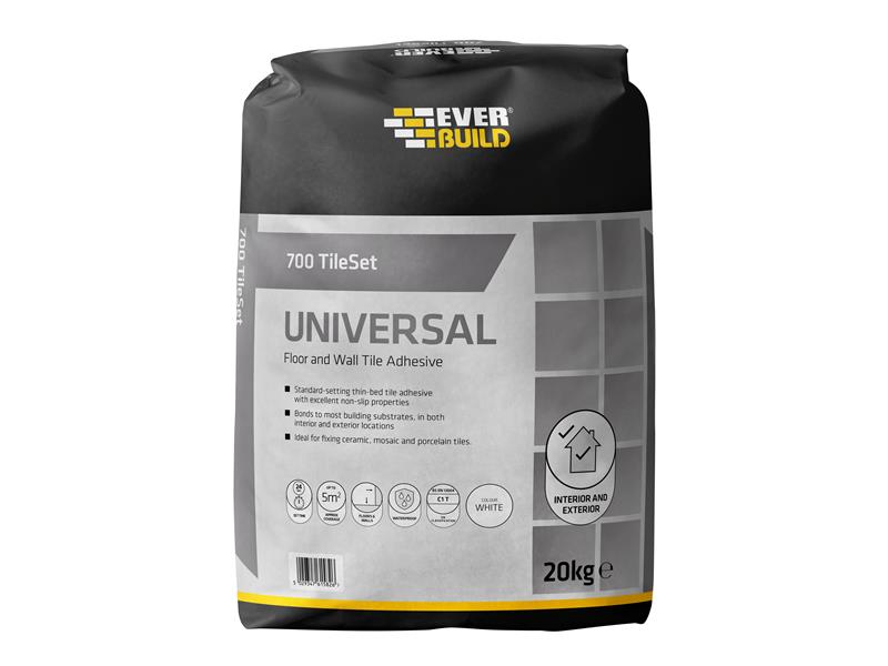 Everbuild Sika 700 TileSet Universal Grey 20kg EVBTS700GY20