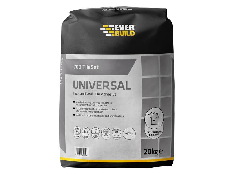 Everbuild Sika 700 TileSet Universal White 20kg EVBTS700WE20
