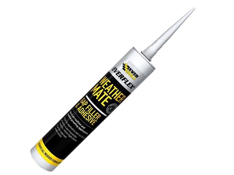 Everbuild Sika Weather Mate Multi-Use Gap Filler & Adhesive White 295ml EVBWEAWH