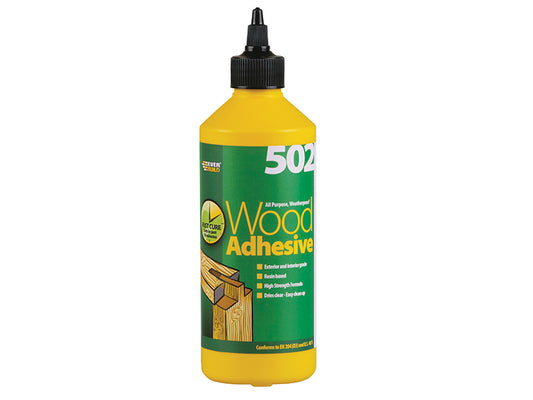 Everbuild Sika 502 All Purpose Weatherproof Wood Adhesive 500ml EVBWOOD05