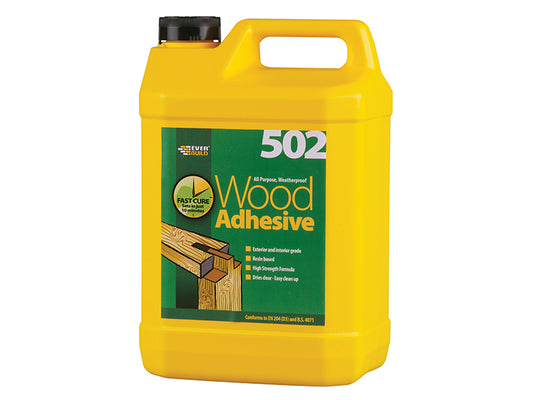 Everbuild Sika 502 All Purpose Weatherproof Wood Adhesive 5 litre EVBWOOD5
