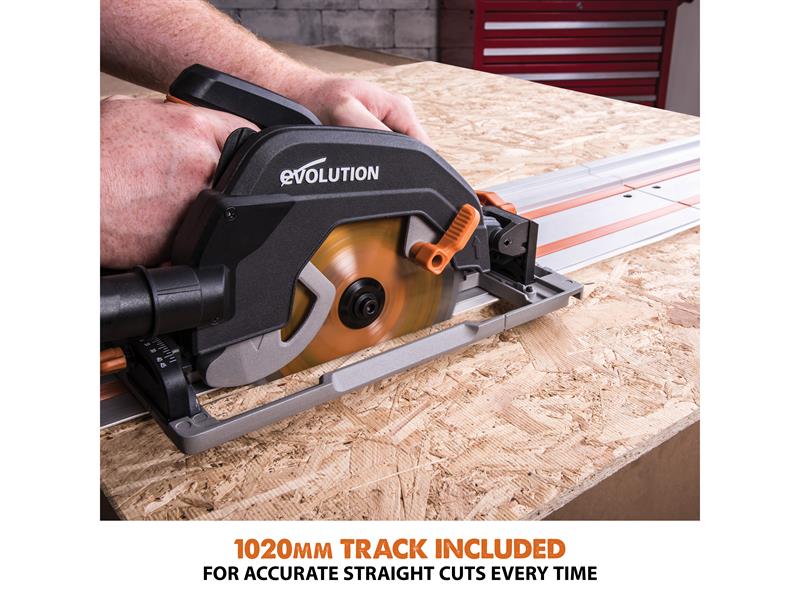 Evolution R185CCSX Circular Track Saw Kit 185mm 1600W 240V EVL185CCSXP