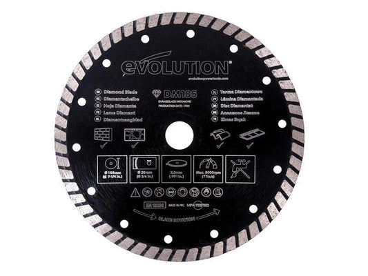 Evolution Diamond Blade, Segmented Rim 185 x 20mm EVL185DIAM