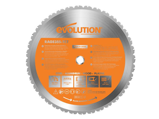 Evolution Multi Material Chop Saw Blade 355 x 25.4mm x 36T Kerf 2.2 EVL355MULTI