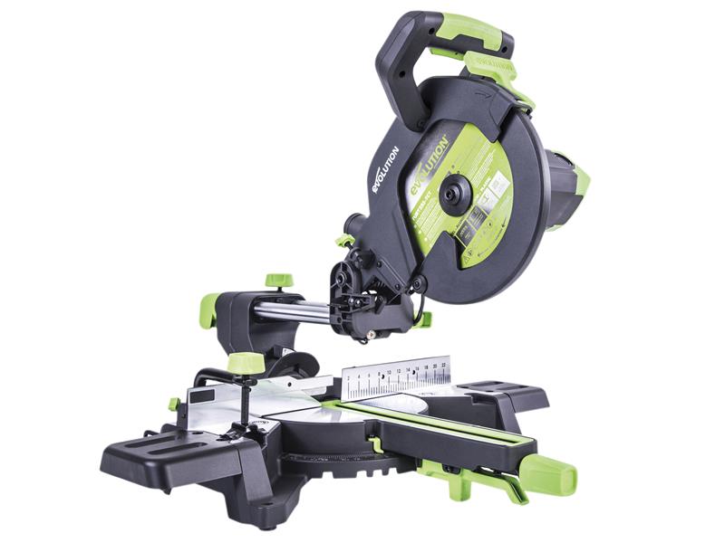Evolution F255SMS TCT Multi-Material Sliding Mitre Saw 255mm 1600W 240V EVLF255SMS
