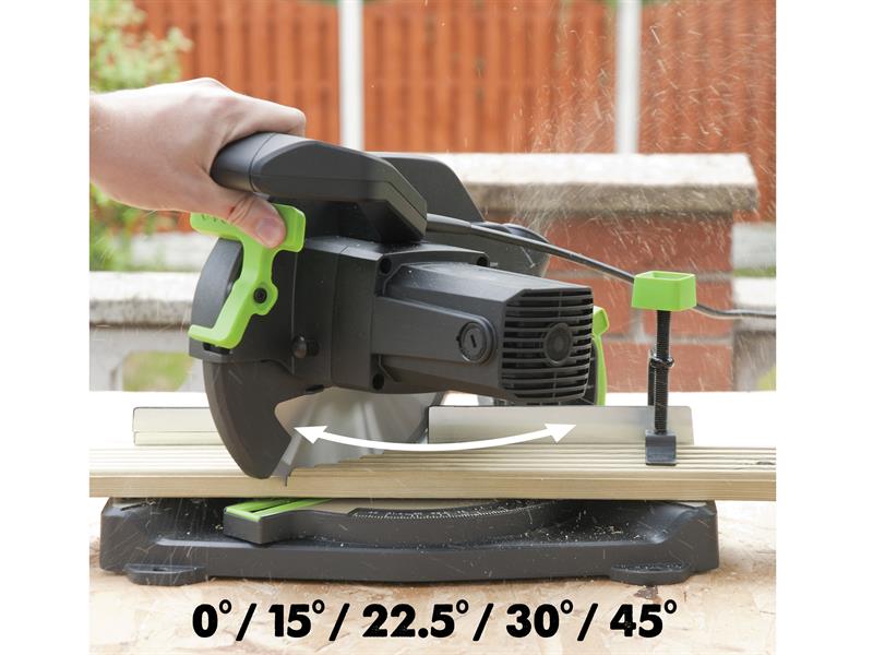 Evolution F210CMS TCT Multi-Purpose Compound Mitre Saw 210mm 1200W 240V EVLFURY210CM