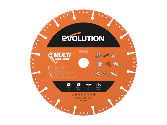 Evolution Multi-Material Diamond Demolition Disc Cutter Blade 255 x 22.2mm EVLMD255SEGC