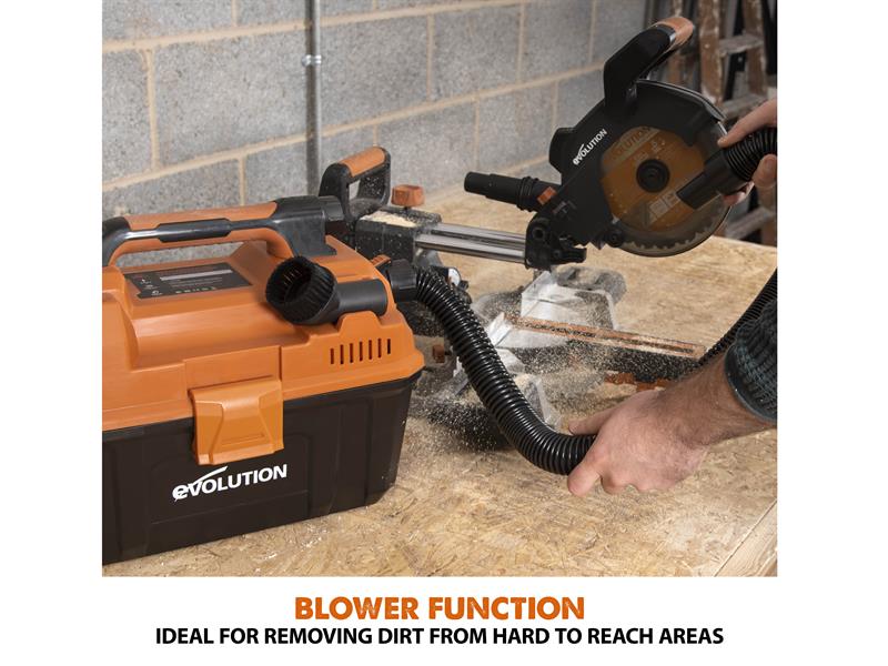 Evolution R11VAC-Li EXT Wet & Dry Vacuum Cleaner 18V 1 x 4.0Ah Li-ion EVLR11VAC4
