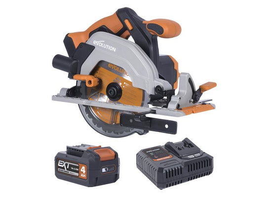 Evolution R165CCS-Li EXT Circular Saw 18V 1 x 4.0Ah Li-ion EVLR165CCS4