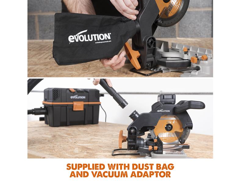 Evolution R185CMS-Li EXT Compound Mitre Saw 18V Bare Unit EVLR185CMSN