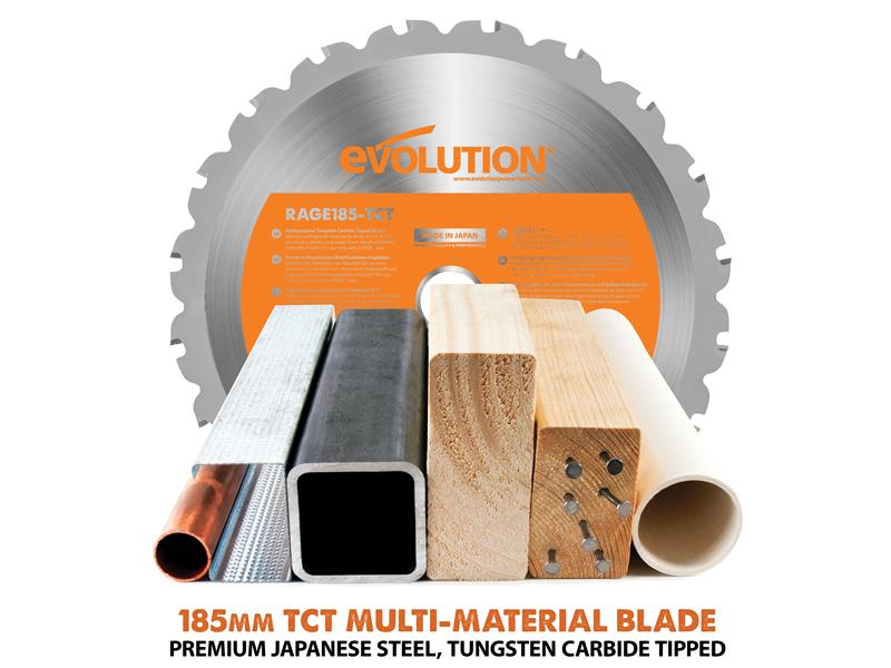 Evolution R185CCSX+ Circular Track Saw 185mm 1600W 240V EVLR185CSXP