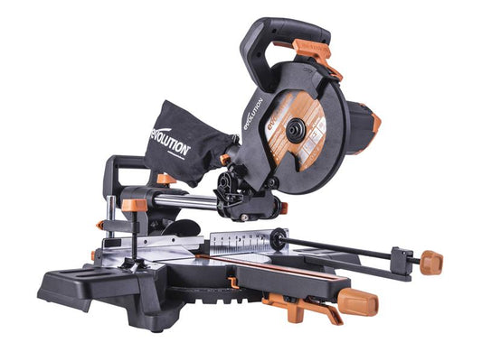 Evolution R210SMS-300+ Pro Multi-Material Sliding Mitre Saw 210mm 1500W 240V EVLR210S300