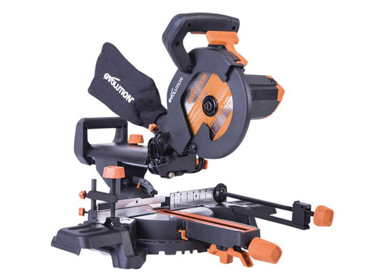 Evolution R210SMS+ Pro Multi-Material Sliding Mitre Saw 210mm 1500W 240V EVLR210SMS
