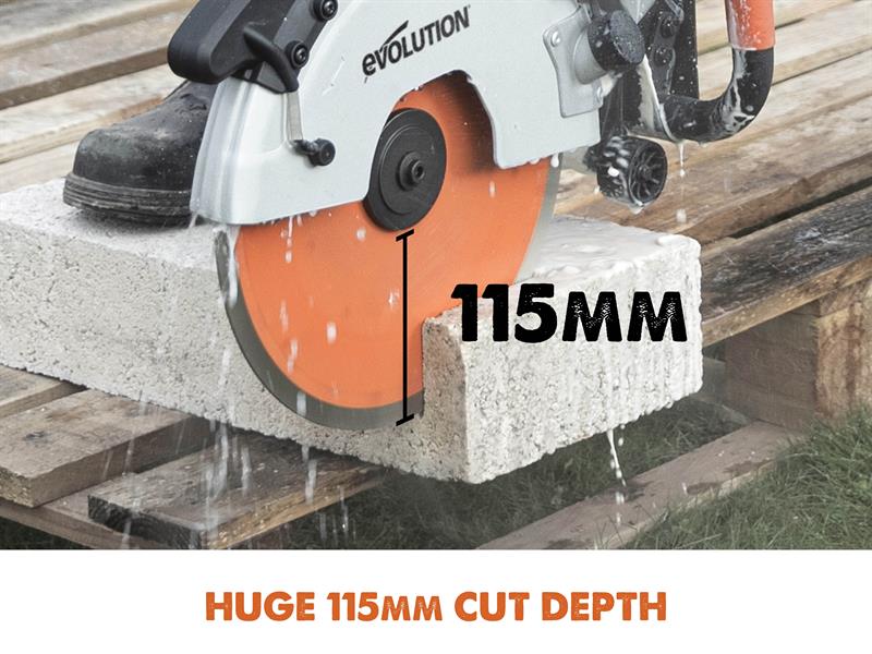 Evolution 300mm Disc Cutter Kit 1600W 110V With Water Delivery EVLR300DCTPL