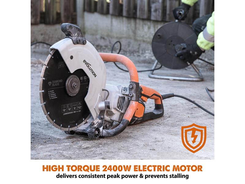 Evolution R300DCT 300mm Disc Cutter + Blade 2400W 240V EVLR300DCT