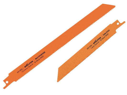 Evolution RAGE8® Thin Steel & Multi-Purpose Blade Pack EVLRECMETAL