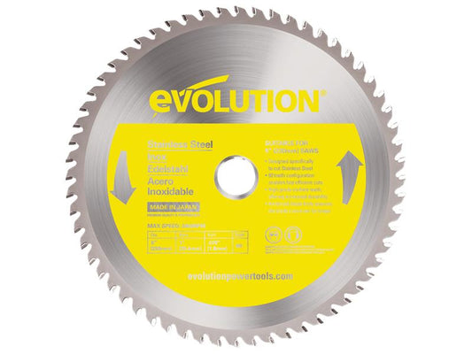 Evolution Stainless Steel Cutting Circular Saw Blade 230 x 25.4mm x 60T EVLSS2302560