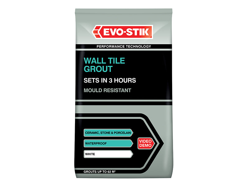 EVO-STIK Wall Tile Grout Mould Resistant White 1.5kg EVO478718