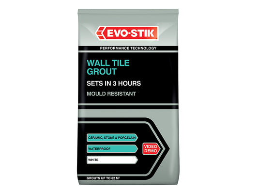 EVO-STIK Wall Tile Grout Mould Resistant White 1.5kg EVO478718