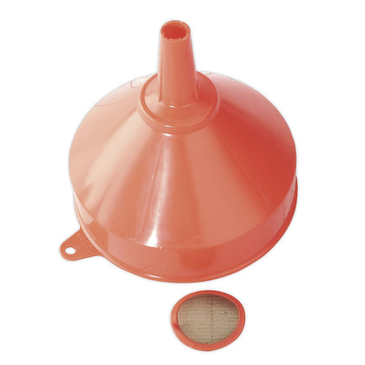 Sealey Funnel Medium �200mm Fixed Spout with Filter F2