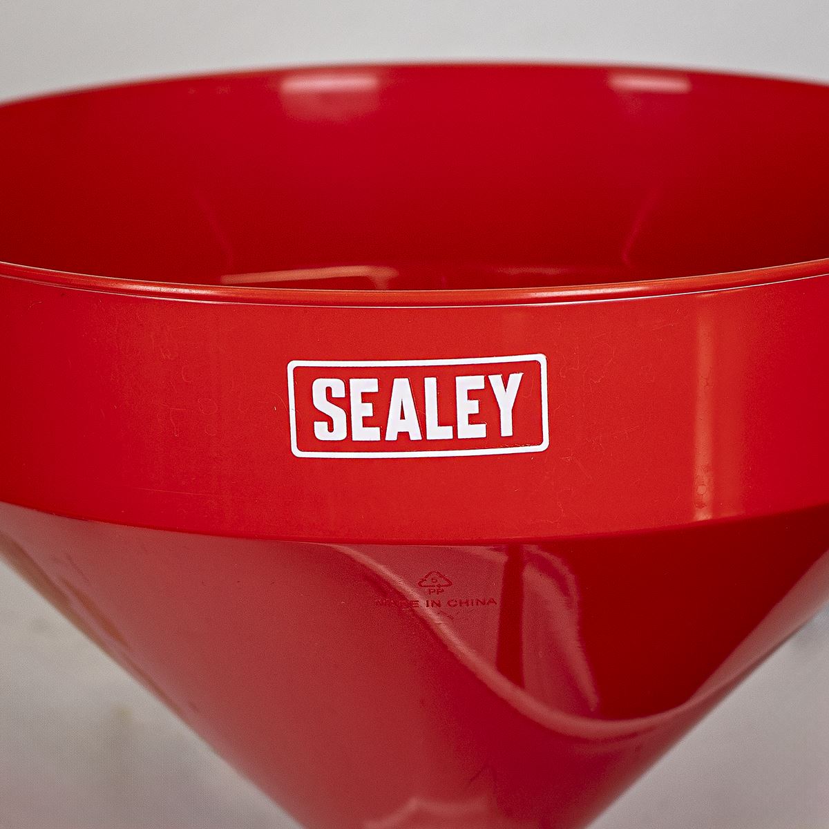 Sealey Fixed Spout Funnel with Filter 300mm Extra-Large Oil Fuel Acids etc F8