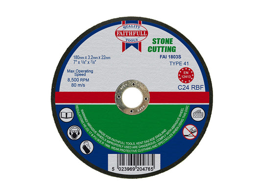Faithfull Stone Cut Off Disc 180 x 3.2 x 22.23mm FAI1803S