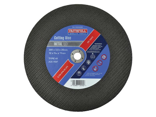 Faithfull Metal Cut Off Disc 300 x 3.5 x 20mm FAI3003520M