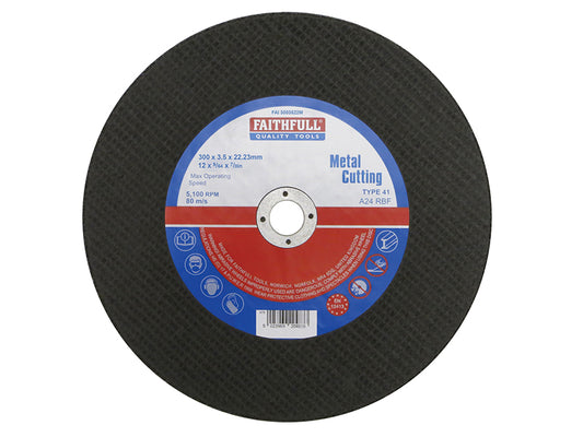 Faithfull Metal Cut Off Disc 300 x 3.5 x 22.23mm FAI3003522M