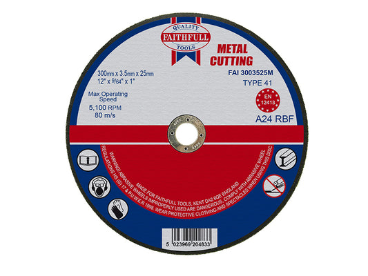 Faithfull Metal Cut Off Disc 300 x 3.5 x 25.4mm FAI3003525M