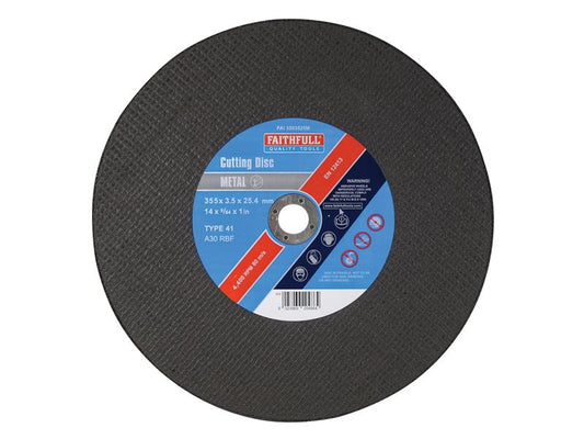 Faithfull Metal Cut Off Disc 355 x 3.5 x 25.4mm FAI3503525M