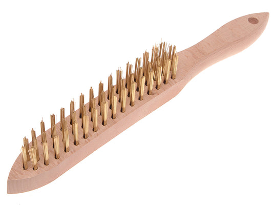 Faithfull 680/B3 Brass Wire Scratch Brush - 3 Row FAI680B3