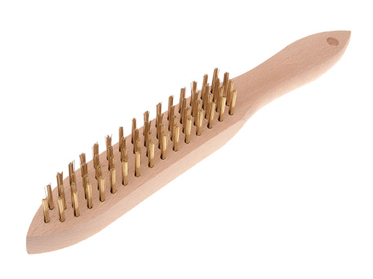 Faithfull 680/B4 Brass Wire Scratch Brush - 4 Row FAI680B4