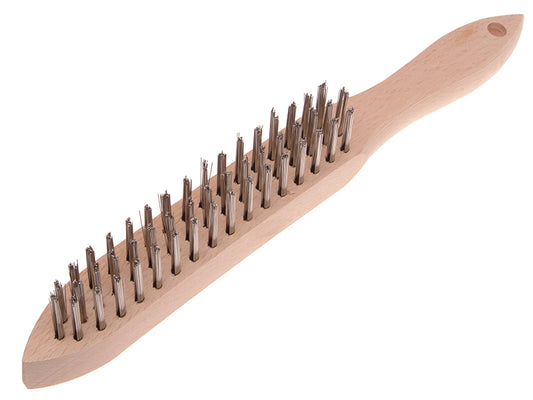 Faithfull 680/S3 Heavy-Duty Stainless Steel Scratch Brush - 3 Row FAI680S3