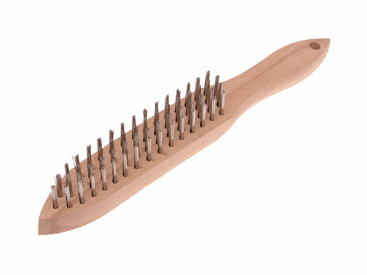 Faithfull 680/S4 Heavy-Duty Stainless Steel Scratch Brush - 4 Row FAI680S4
