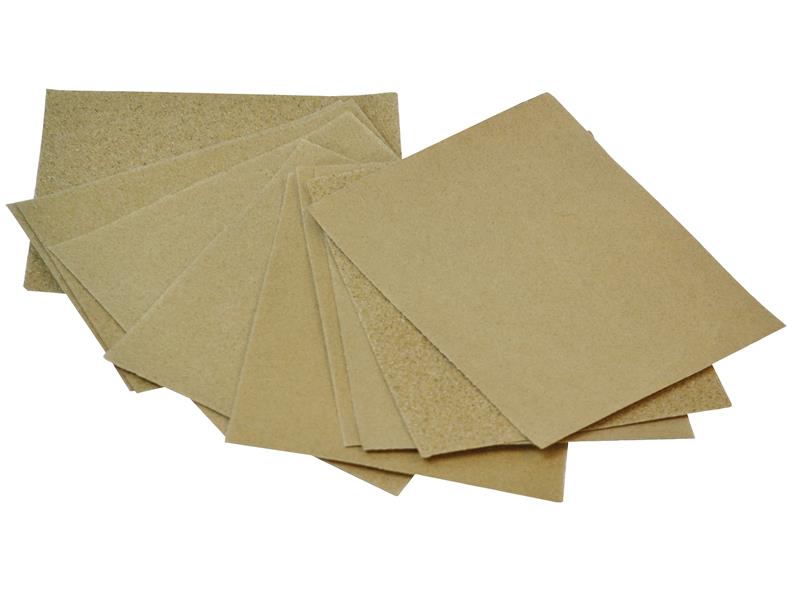 Faithfull Cork Block Glasspaper Sanding Sheets Assorted (Pack 10) FAIACBGPA