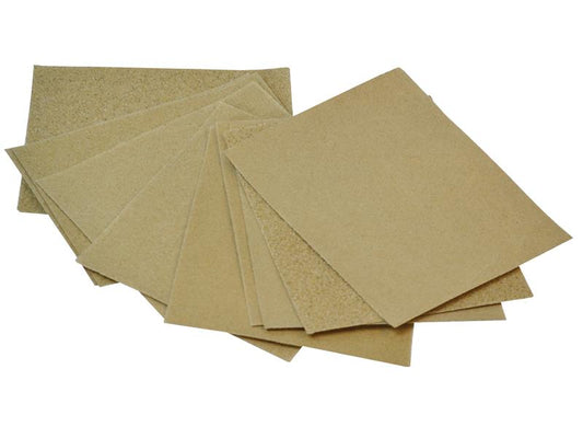 Faithfull Cork Block Glasspaper Sanding Sheets Assorted (Pack 10) FAIACBGPA