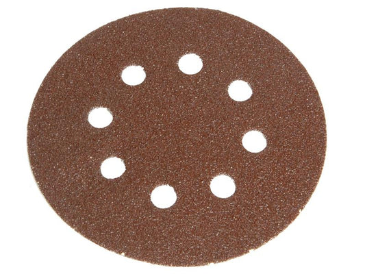 Faithfull Hook & Loop Sanding Disc DID3 Holed 125mm Very Fine (Pack 5) FAIADHL125VF