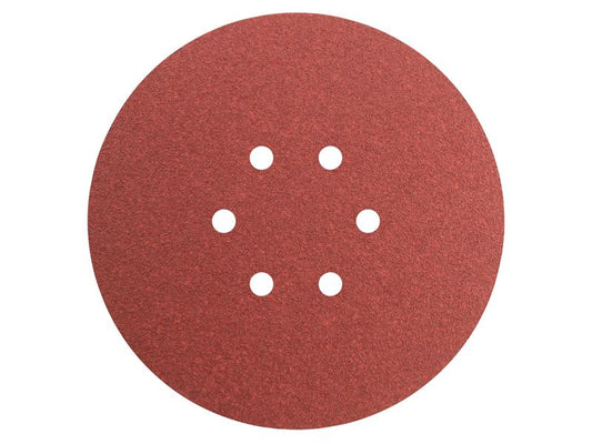 Faithfull Hook & Loop Sanding Disc DID2 Holed 150mm Medium Fine (Pack 5) FAIADHL150MF