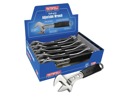 Faithfull Contract Adjustable Spanner 250mm Display Of 10 FAIAS250CDIS
