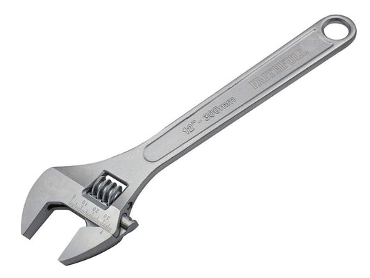 Faithfull Chrome Adjustable Spanner 300mm 12in Jaw Capacity 35mm FAIAS300MC