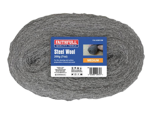 Faithfull Steel Wool Medium 200g FAIASW12M