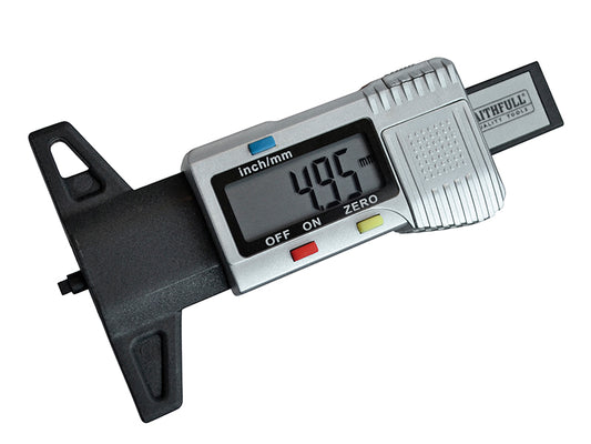 Faithfull Tyre Depth Gauge Digital Readout 0-25mm FAIAUDEPTH