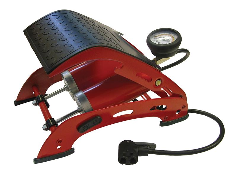 Faithfull Foot Pump Double Cylinder with Gauge FAIAUFPUMP2