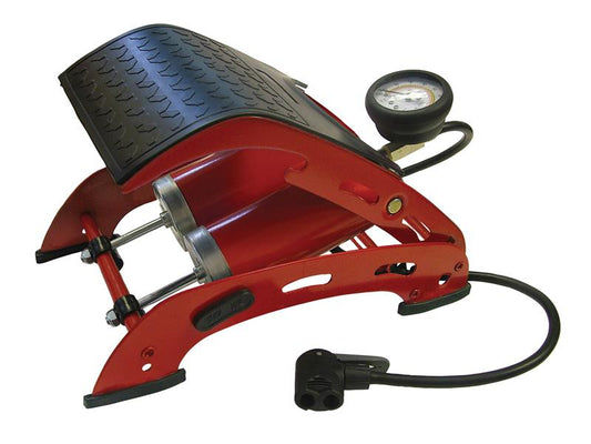 Faithfull Foot Pump Double Cylinder with Gauge FAIAUFPUMP2