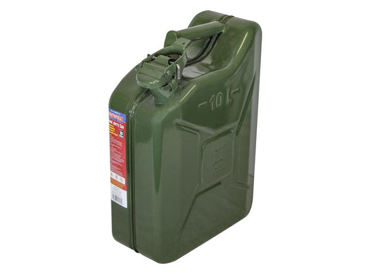 Faithfull Green Steel Jerry Can 10 litre FAIAUJERRY10