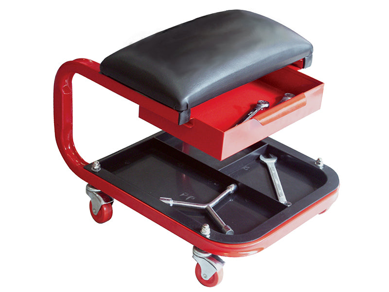 Faithfull Seat On Wheels C/W Tray & Drawer FAIAUSEAT